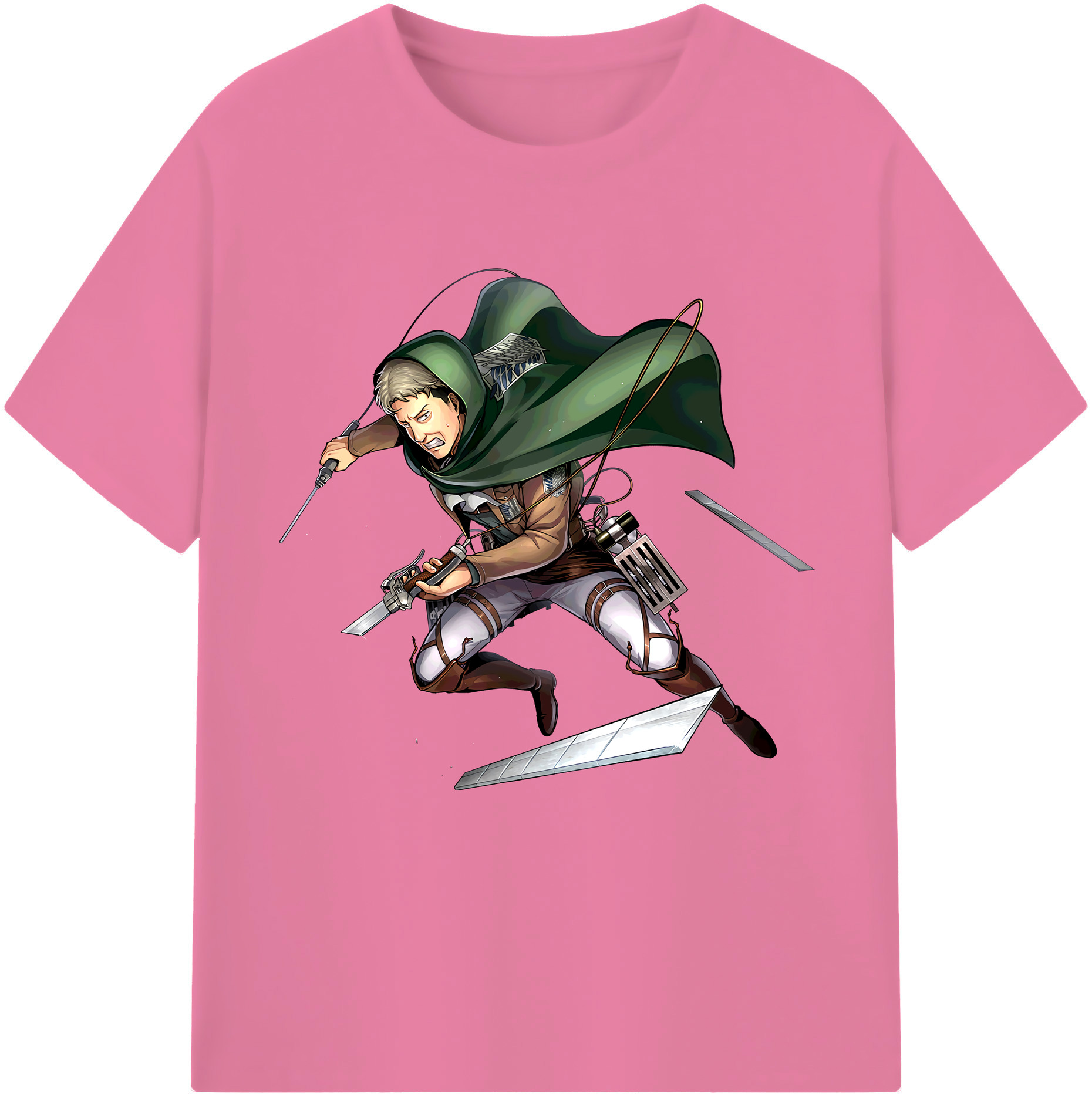 （画像用） 進撃の巨人 Attack on Titan 綿100％半袖Tシャツ（フロントプリント）